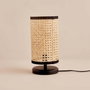 Opviq Lámpara de Mesa AYD-3442 Crema y Negro